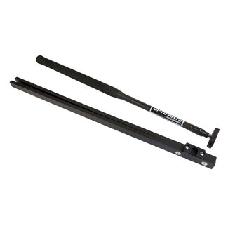 Optiparts Opti Aluminum Tiller, Black w Deluxe Extension 60cm