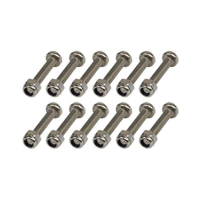 Optiparts Rudder Nuts & Bolts Set of 12