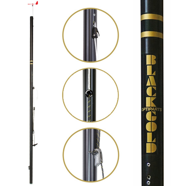 Optiparts Optiparts Optimist Black Gold Mast with Rig Pack