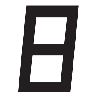 Optiparts Digital Sail Number for Laser 4.7 Black