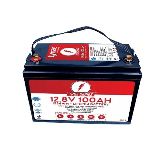 Lynac Lithium Technology Lynac Lithium Battery 12.8V 100Ah True Series (Bluetooth)