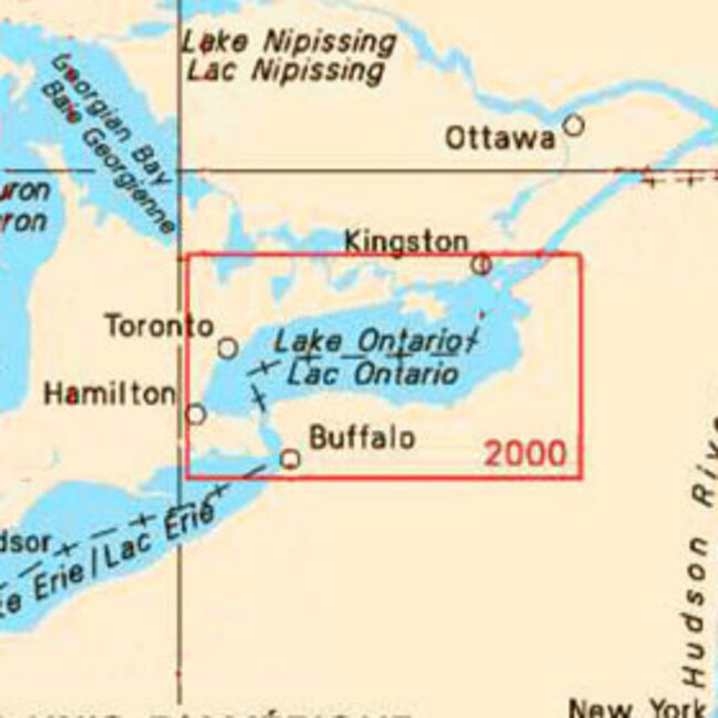 Canadian Hydrographic Serv Chart 2000 Lake Ontario