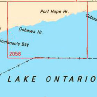 Canadian Hydrographic Serv Chart 2058 Cobourg to Oshawa