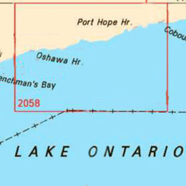 Canadian Hydrographic Serv Chart 2058 Cobourg to Oshawa