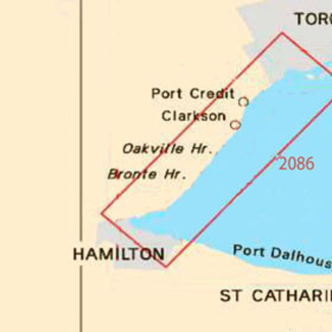Canadian Hydrographic Serv Chart 2086 Toronto to Hamilton
