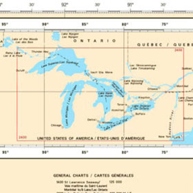 Canadian Hydrographic Serv Chart 2400 Great Lakes