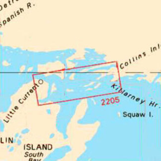 Canadian Hydrographic Serv Chart 2205 Killarney to Little Current