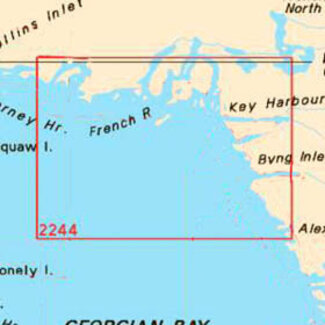 Canadian Hydrographic Serv Chart 2244 Alexander Pass to Beaverstone Bay