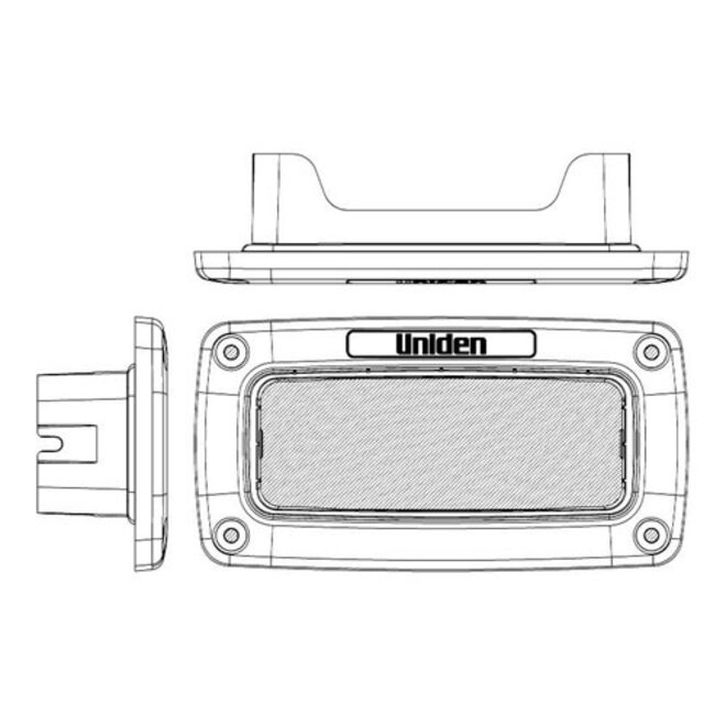 Uniden Marine Radio Flush Mount Kit Oceanus BLACK