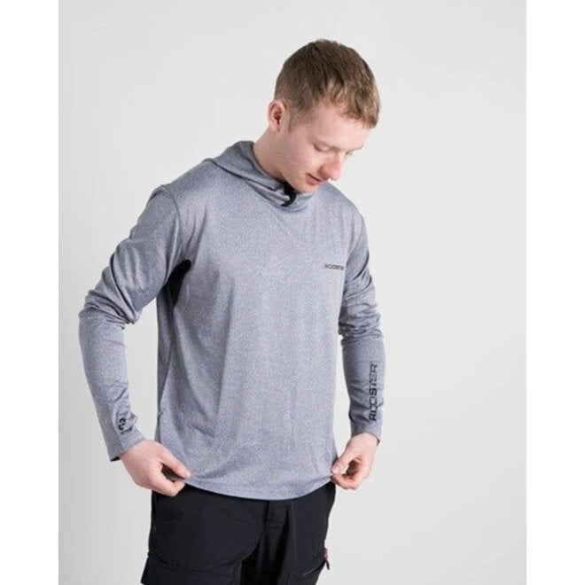Rooster Hooded Quick Dry Tech Long Sleeve Shirt
