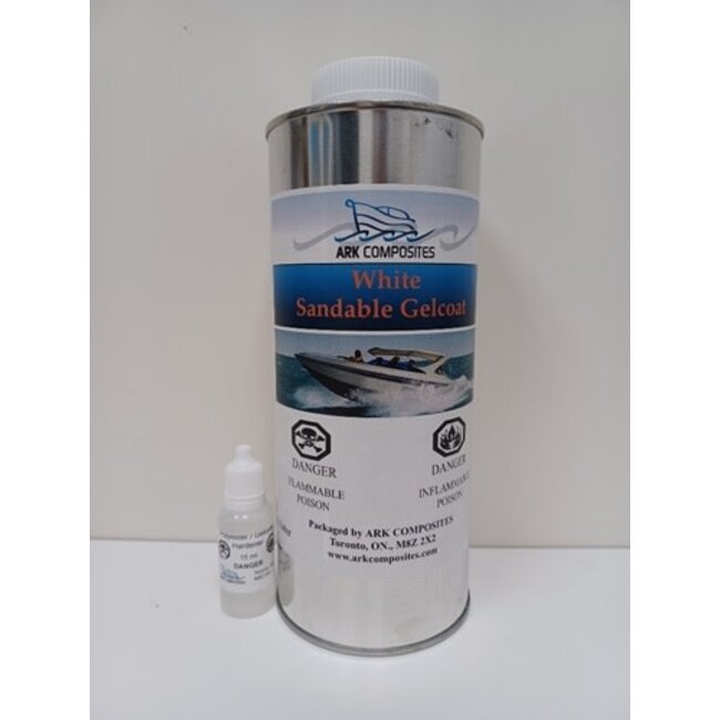 ARK Composites Gelcoat 1L Kit, Liquid with Hardener| Waxed Sandable