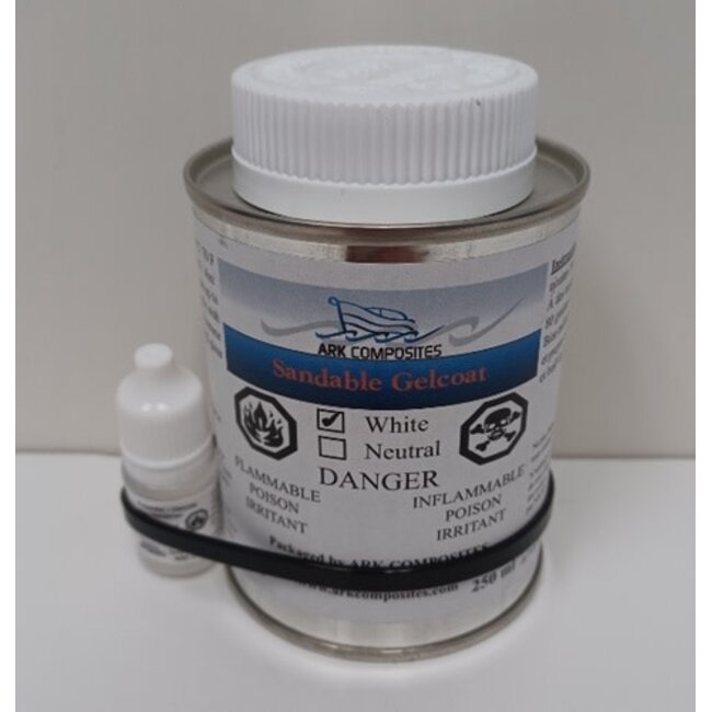 ARK Composites Gelcoat 250ml Kit, Liquid with Hardener| Waxed Sandable