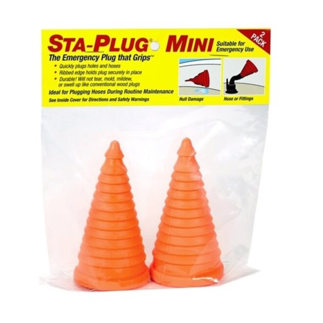 Forespar Sta-Plug Emergency Soft Plugs Mini | 2/pkg