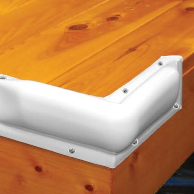 Taylor Made Dock Bumper - Corner White 10x10in