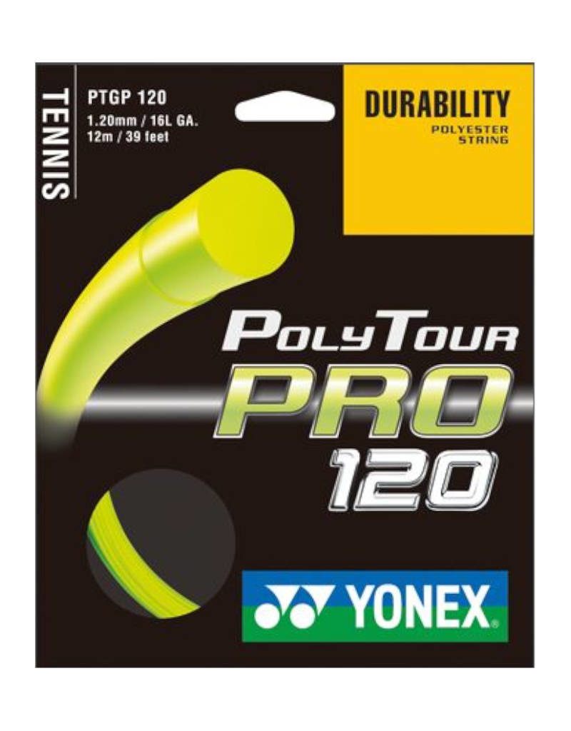 YONEX - ヨネックス ポリツアー プロ 120　200mロール　YONEX　イエロー POLY TOUR PRO 120 FULL SET - Queen City Tennis Shop