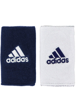 ADIDAS DOUBLE WIDE INTERVAL REVERSIBLE WRISTBAND NAVY/WHITE