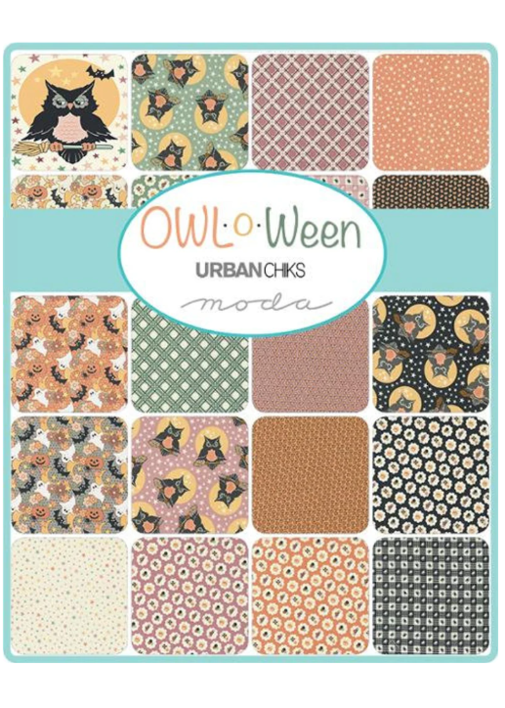 Moda Owl O Ween 9"X22" Fabric Fat 8 Bundle