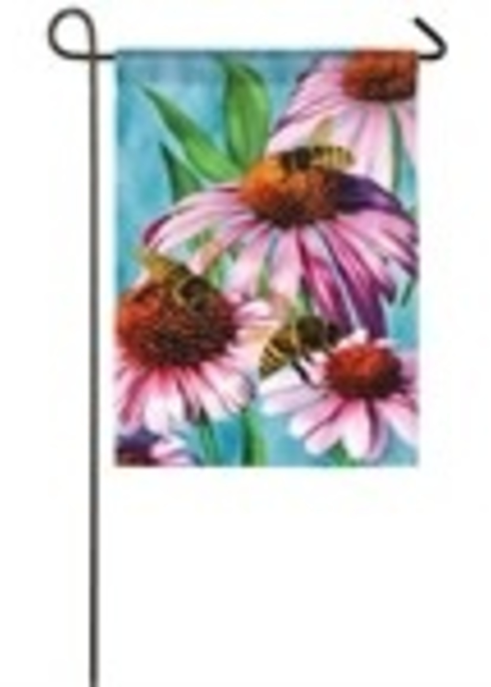 Bees and Coneflower Garden Flag