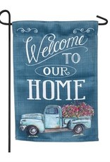 Floral Truck Welcome Flag