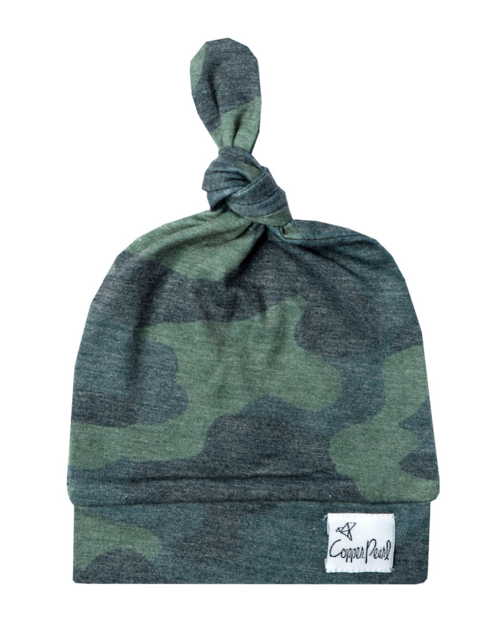 copper pearl top knot hat