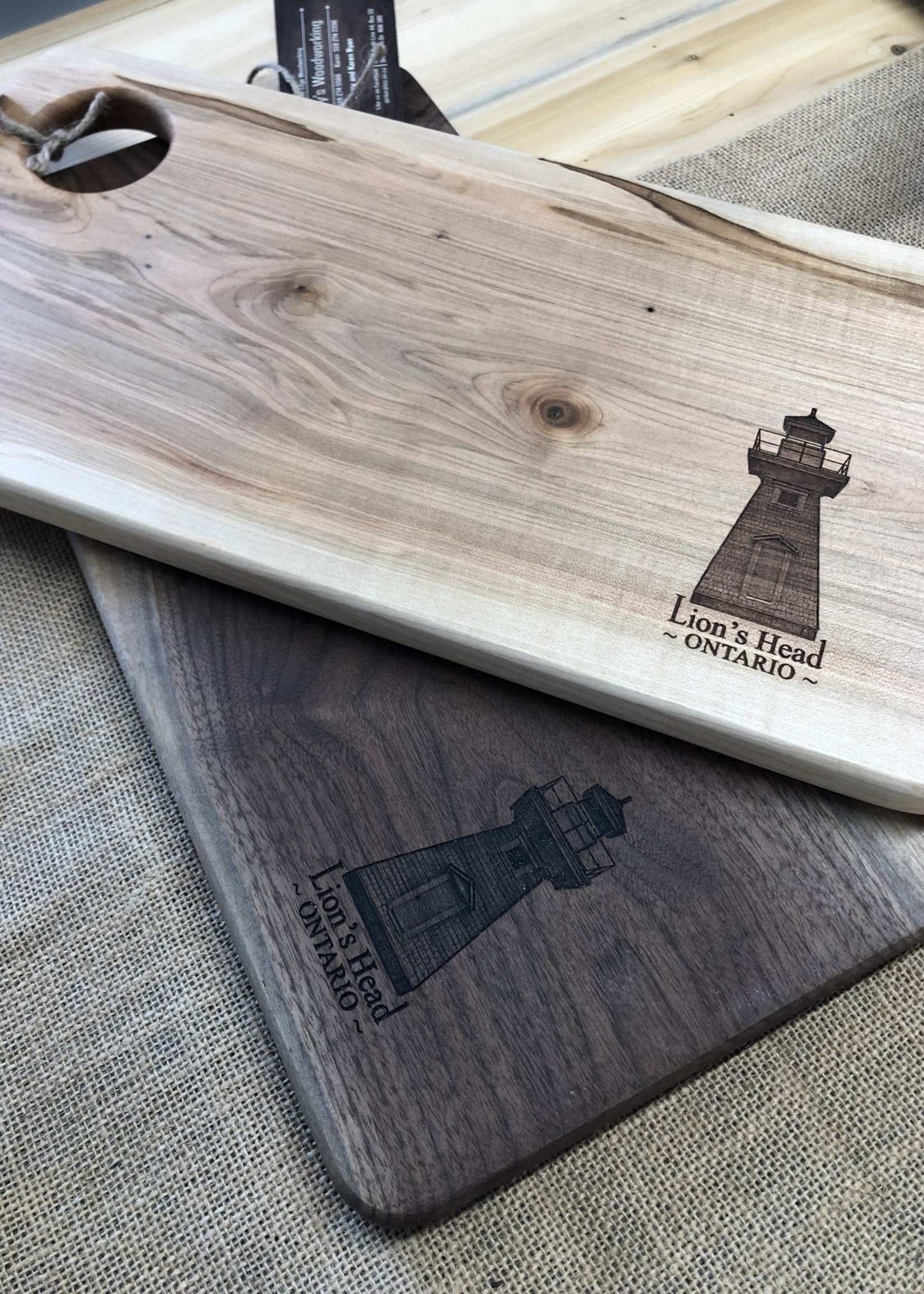 Gerry's Woodworking Lions Head Lighthouse Charcuterie Board