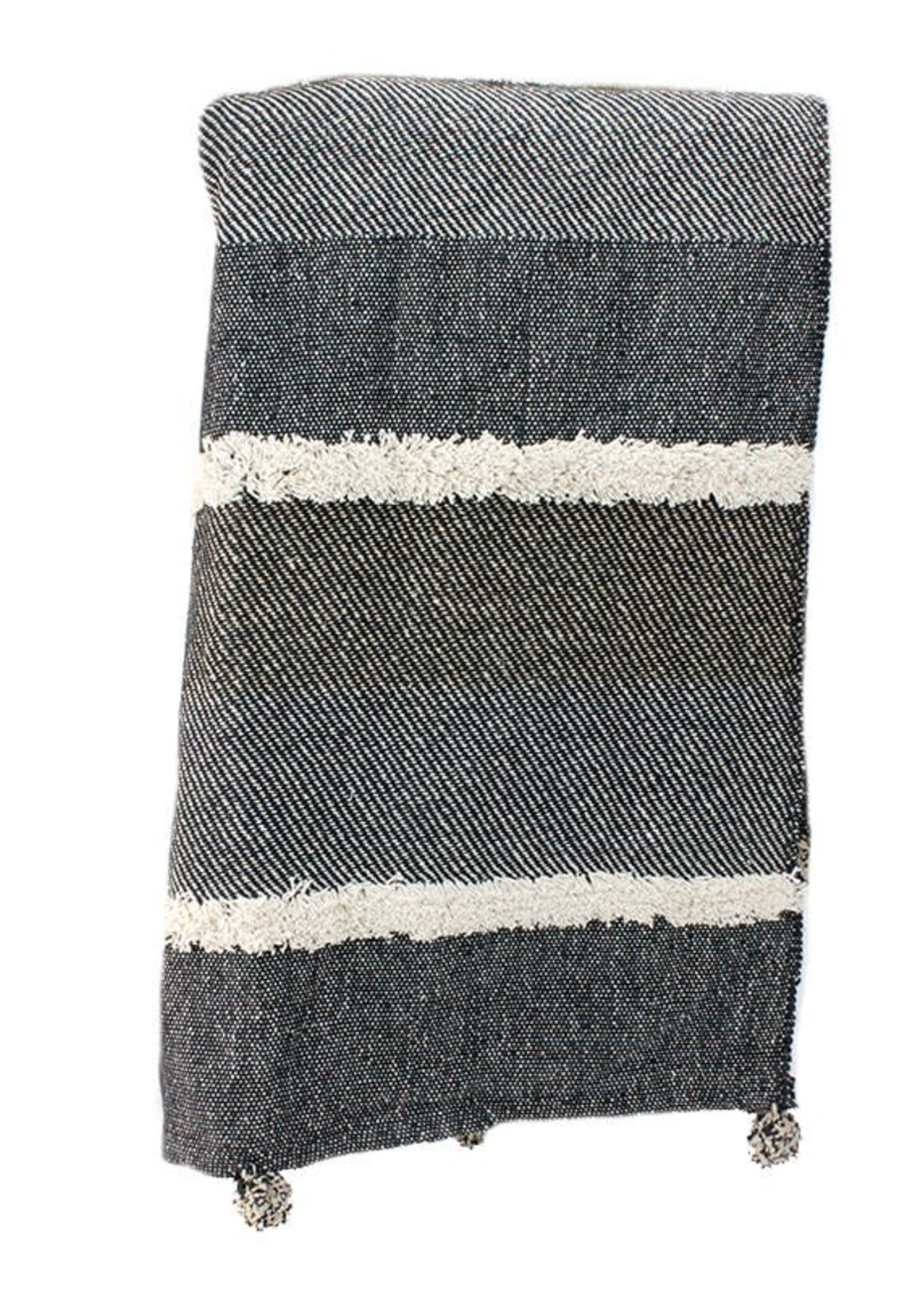 Koppers Grey Tufted Throw