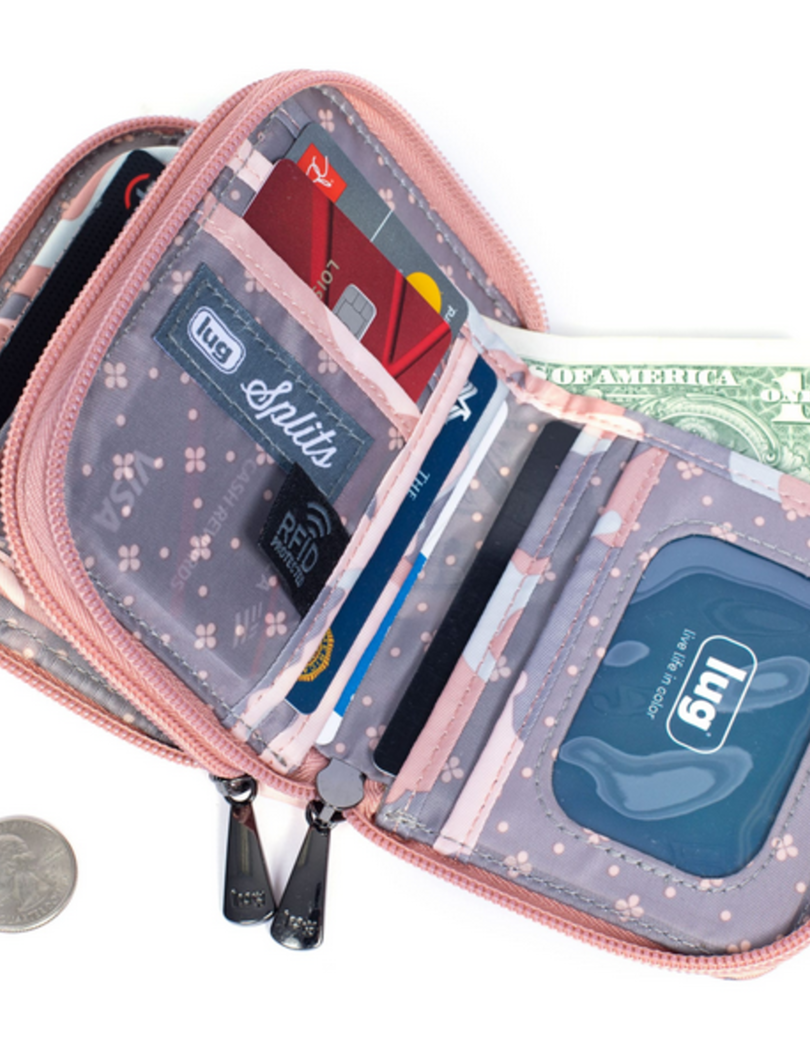 Lug Splits Compact RFID Wallet