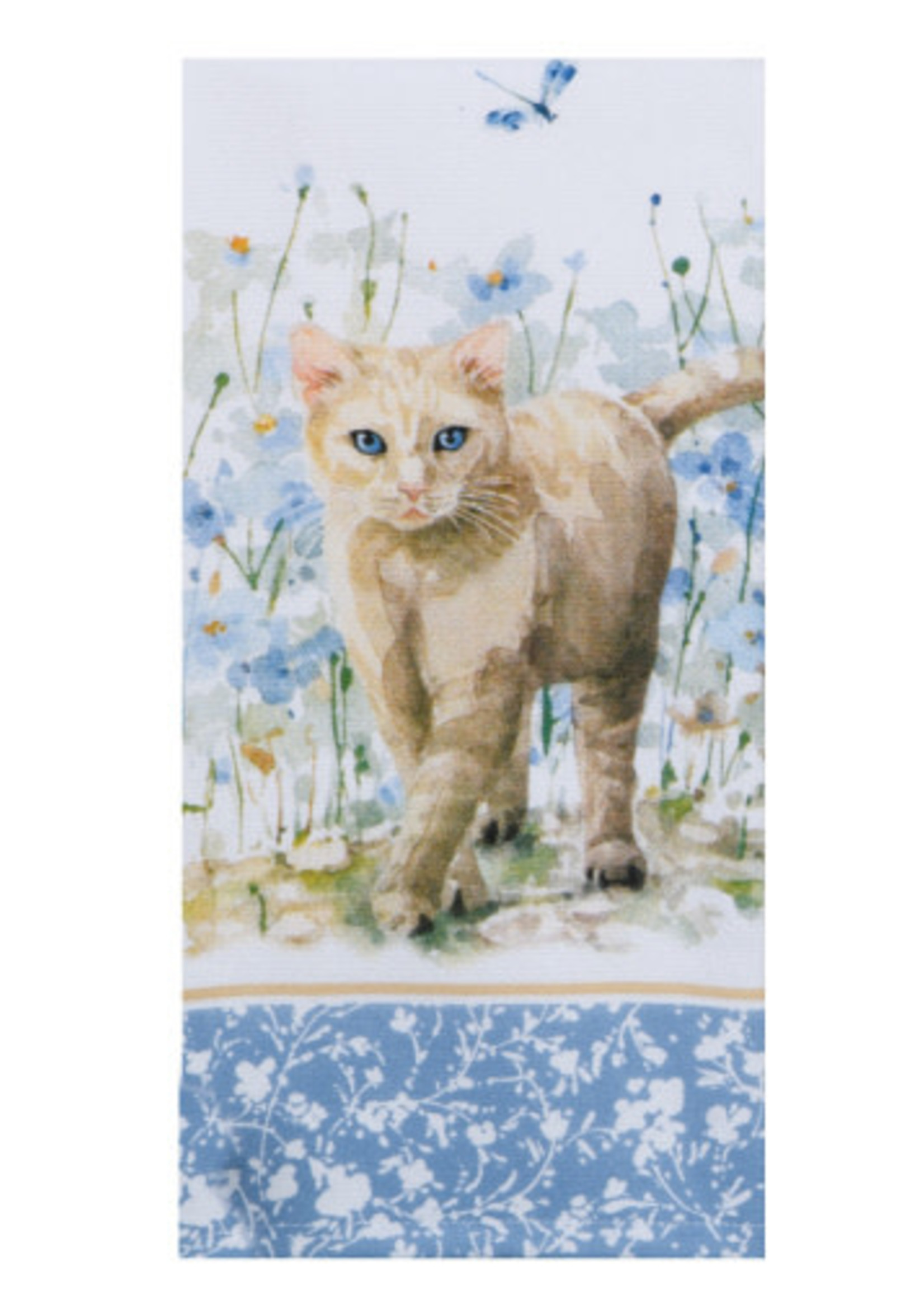 Bohemian Blue Cat Dual Purpose Towel