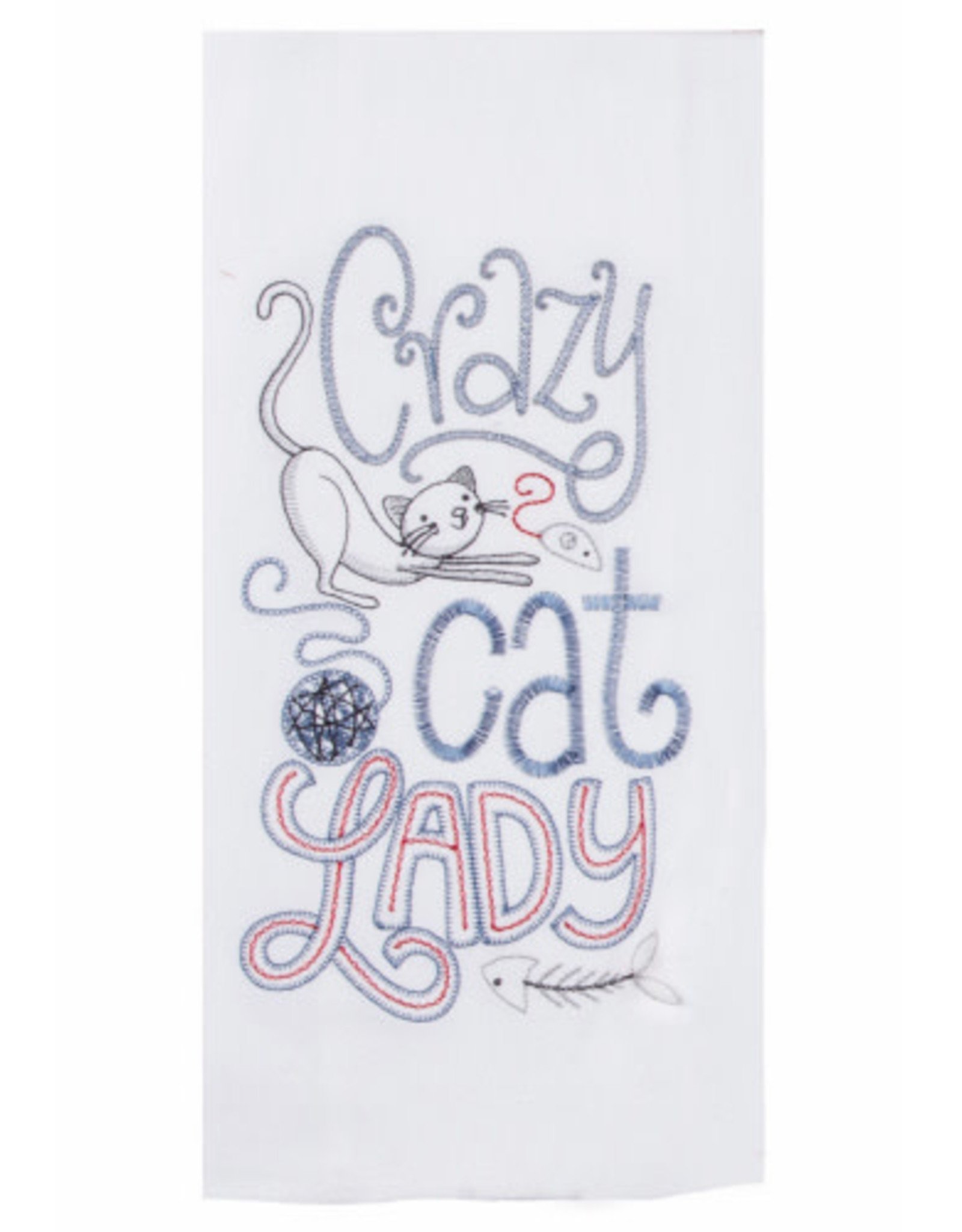 Kaydee Crazy Cat Lady Flour Sack Tea Towel