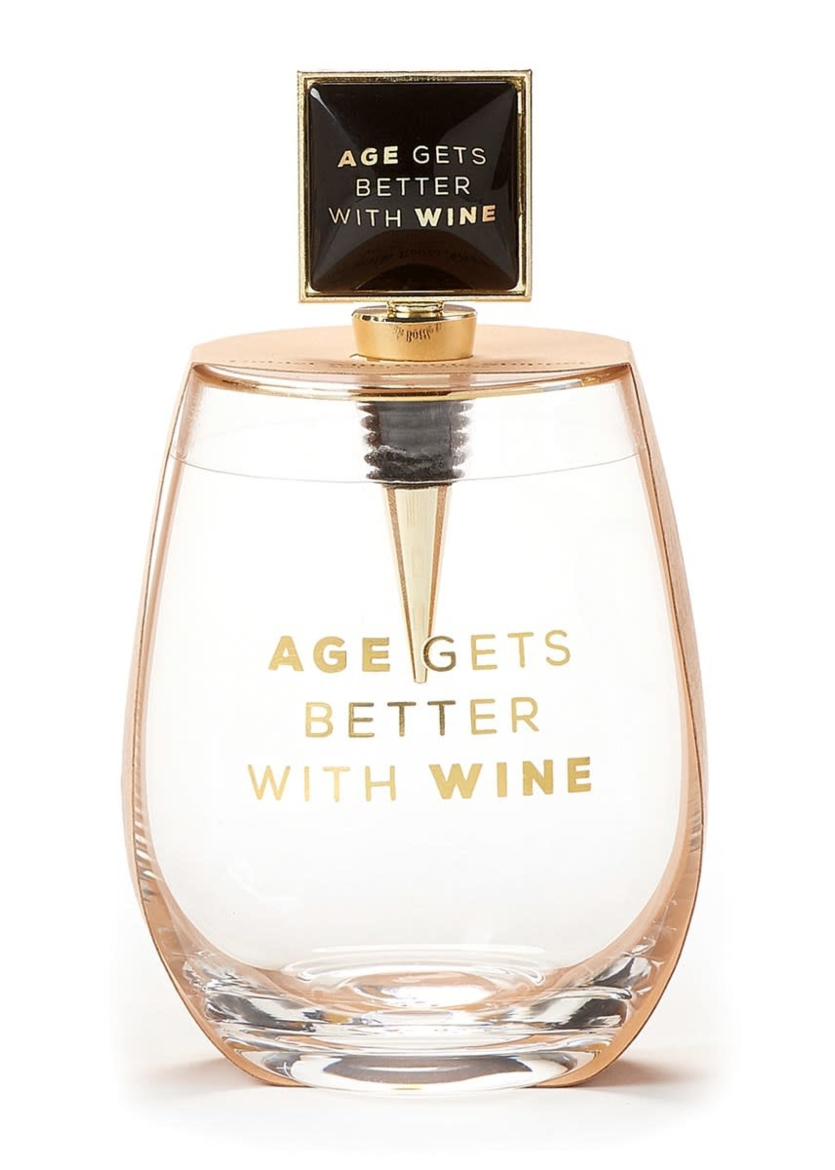 Gift Craft Wine Glass & Bottle Stopper