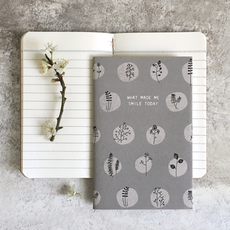 East of India Small lined notebook; What made me smile today