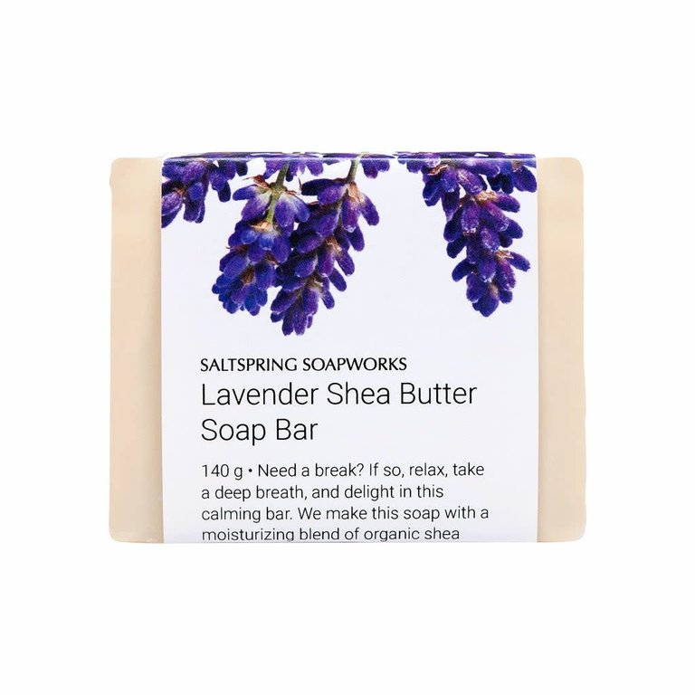 Saltspring Soapworks Lavender Shea Butter Soap Bar 140g
