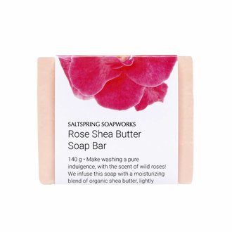 Saltspring Soapworks Rose Shea Butter Soap Bar 140g