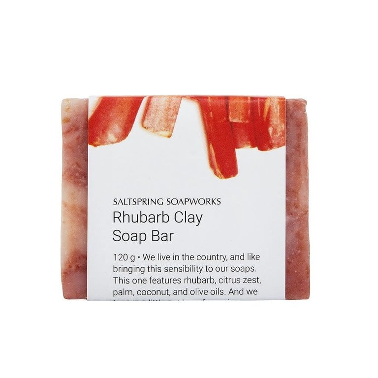 Saltspring Soapworks Rhubarb Clay Soap Bar 120g