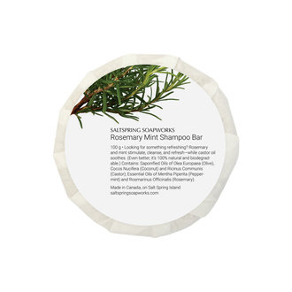 Saltspring Soapworks Rosemary Mint Shampoo Bar 100g