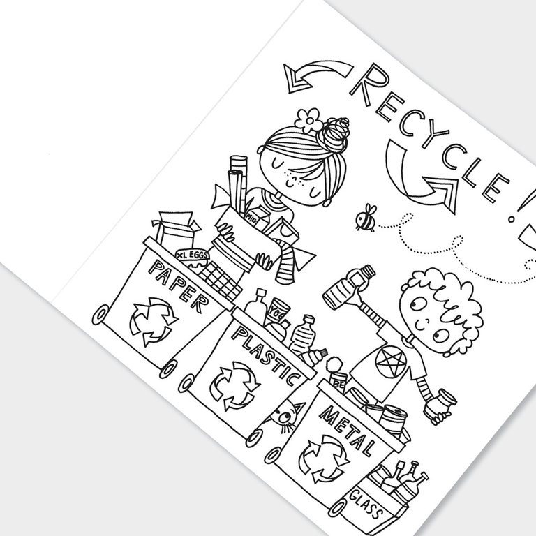 Rachel Ellen Designs Together we can save the earth colouring book