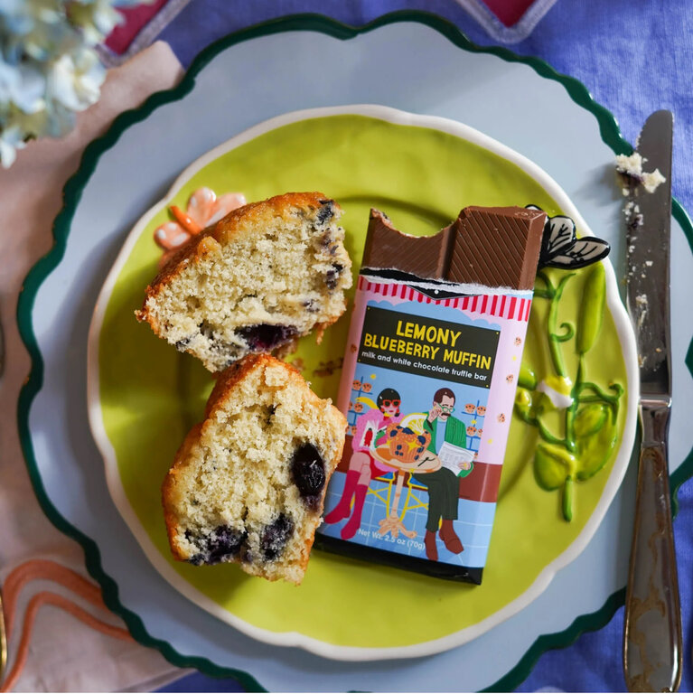 Seattle Chocolate Seattle chocolate ~ truffle bar 70g, Lemony Blueberry muffin