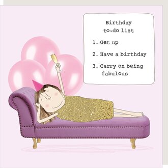 Rosie made a thing Birthday to-do list
