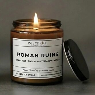 Isle of Rose Candle Co. Roman Ruins 8oz Soy candle
