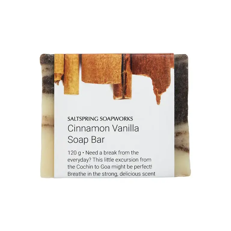 Saltspring Soapworks Cinnamon Vanilla Soap Bar 120g