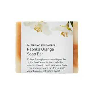 Saltspring Soapworks Paprika Orange Soap Bar 120g