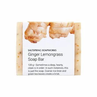 Saltspring Soapworks Ginger Lemongrass Soap Bar 120g