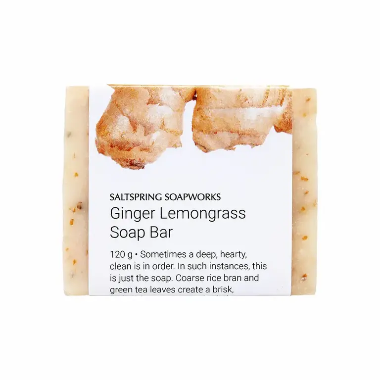 Saltspring Soapworks Ginger Lemongrass Soap Bar 120g