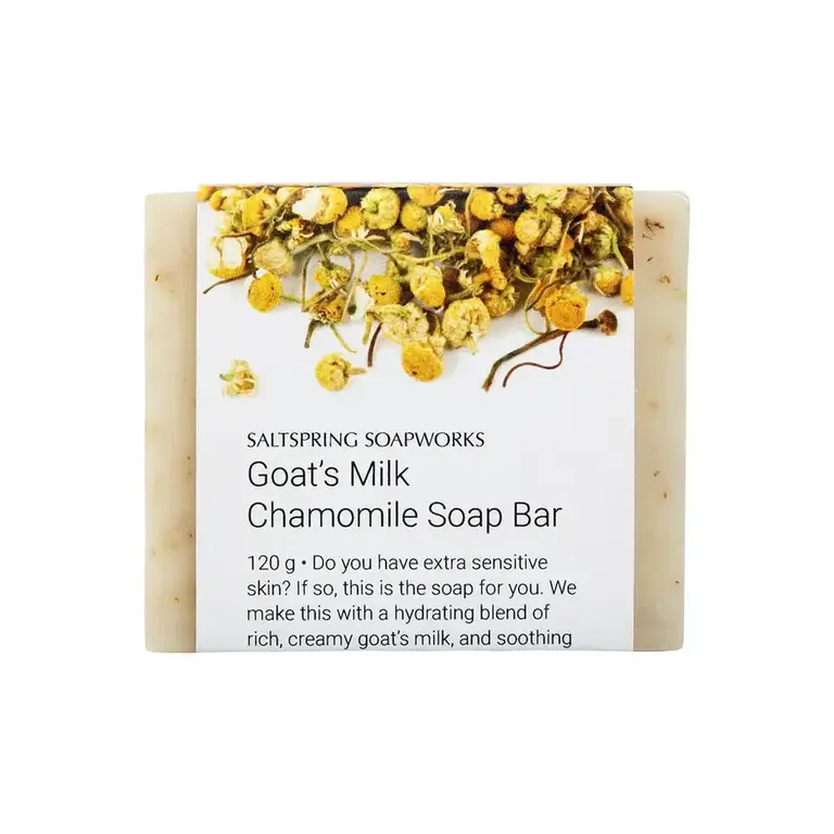 Saltspring Soapworks Goat's Milk Chamomile Soap Bar, 120g