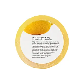 Saltspring Soapworks Lemon Loofah Soap Bar 130g