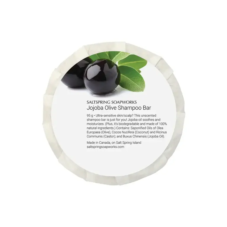 Saltspring Soapworks Jojoba Olive shampoo bar 95g