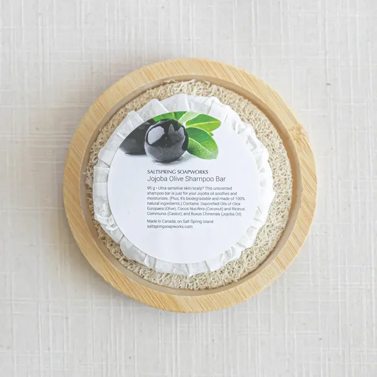 Saltspring Soapworks Jojoba Olive shampoo bar 95g