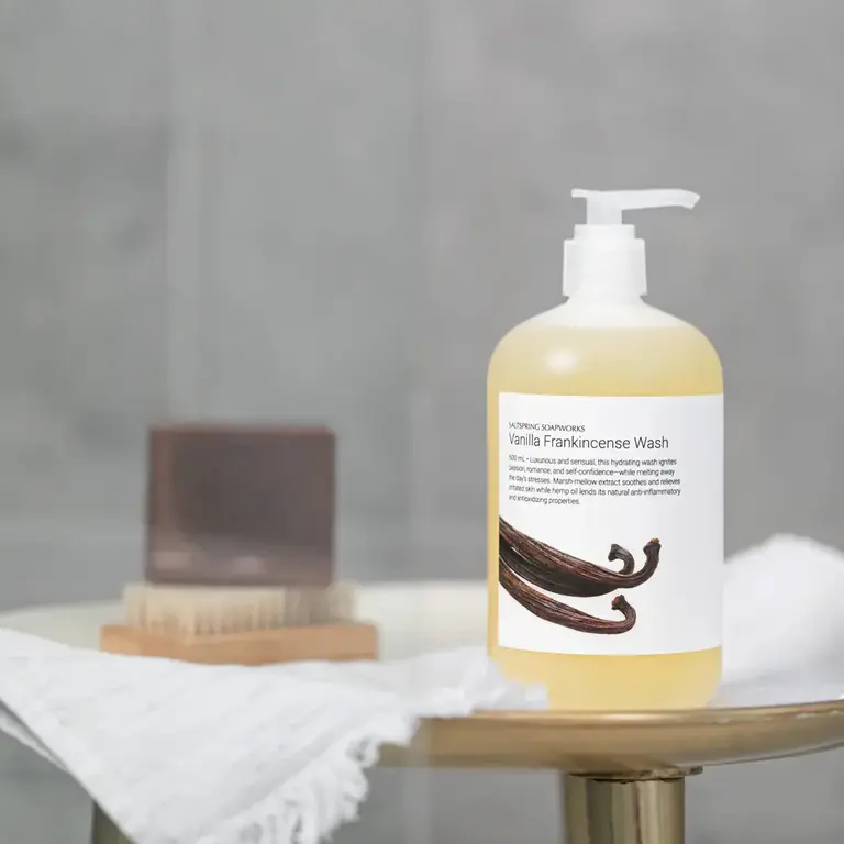 Saltspring Soapworks Vanilla Frankincense hand & body wash 500ml