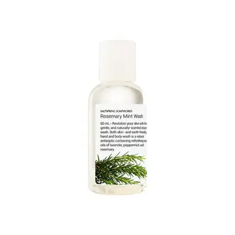 Saltspring Soapworks Rosemary mint hand & body wash 60ml travel size