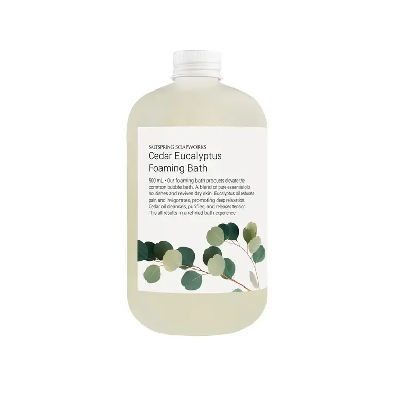 Saltspring Soapworks Cedar Eucalyptus Bubble Bath, 500ml
